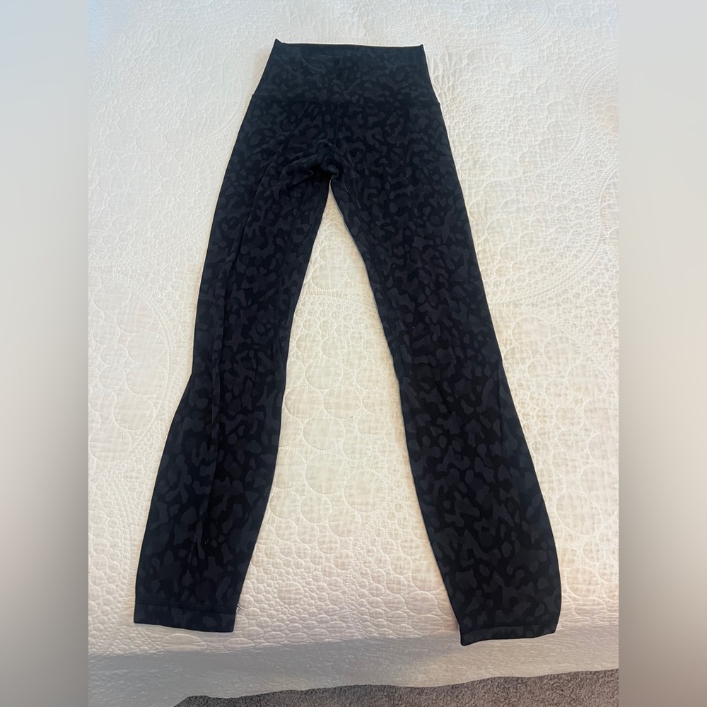 Black Patterned Lululemon Align Leggings
